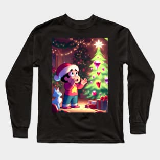 Crystal Holidays Extravaganza: Steven Universe Christmas-Inspired Art for Timeless Cartoon Designs and Festive Gems! Long Sleeve T-Shirt